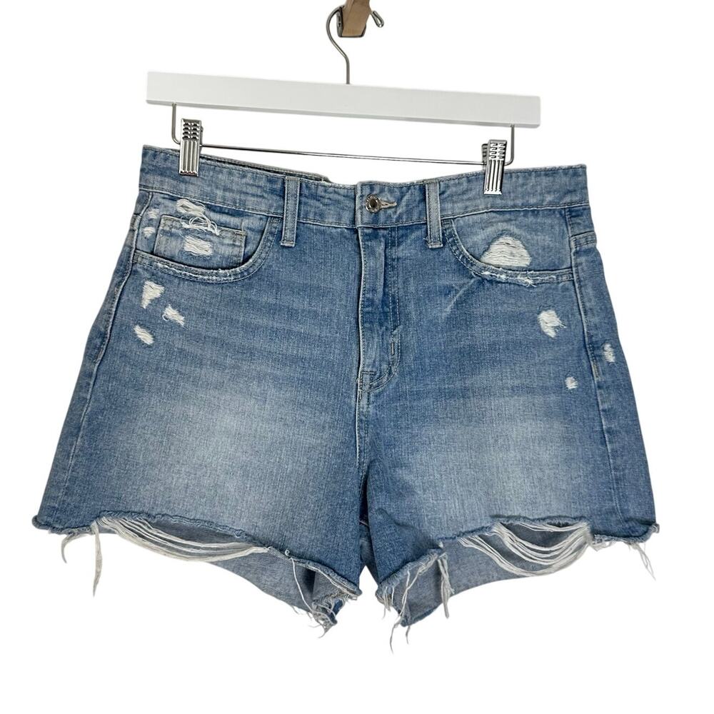 Vervet (M) High Rise Medium-Light Wash Cutoff Denim Jean Shorts